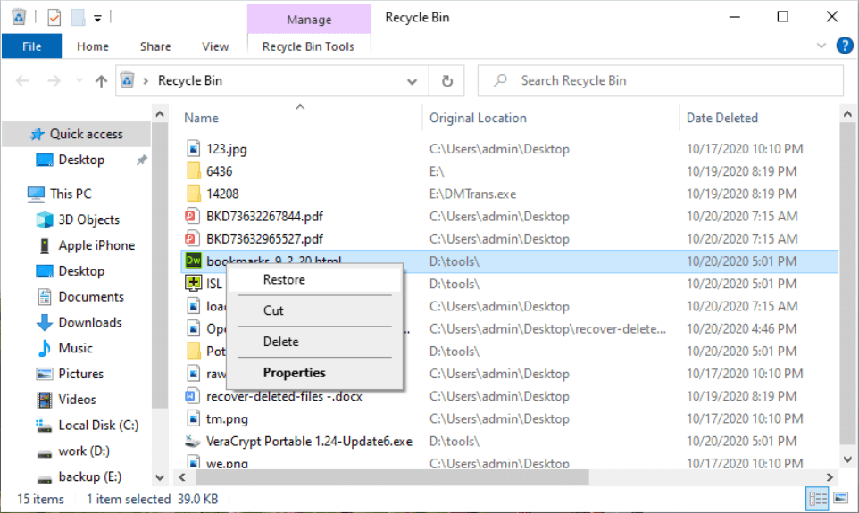 ntfs deleted files recovery forensics view