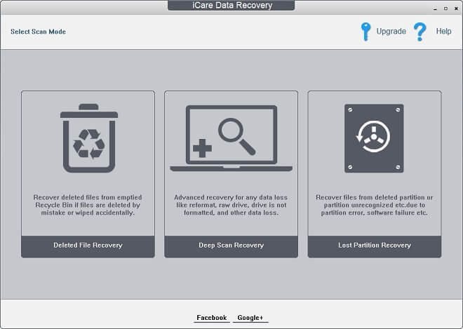 icare data recovery free doenst see drive